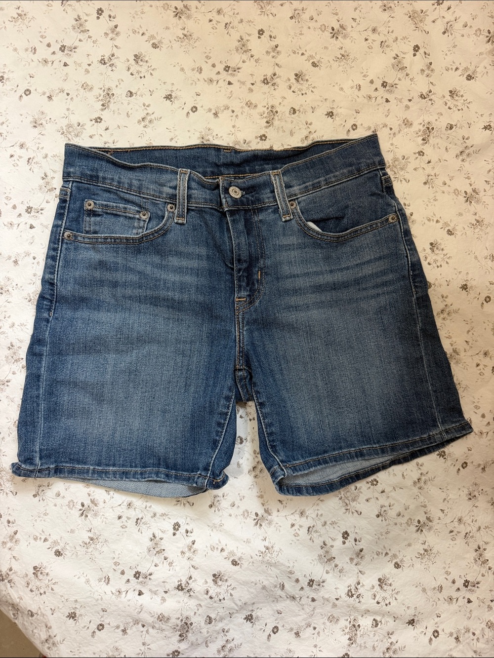 Levi's Medium Blue Denim Cutoff Shorts